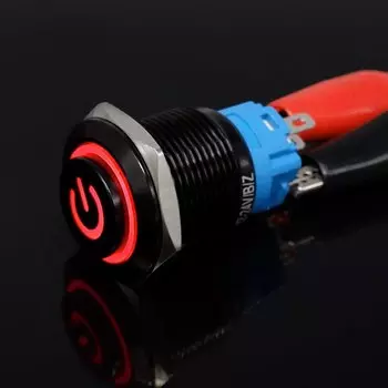 Кнопочный переключатель PRONCH черный 16/19/22 мм