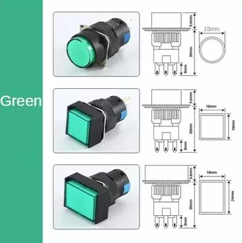 Кнопочный переключатель Sweideer LA155-C 16 мм серебристый