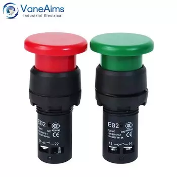 Кнопочный переключатель VaneAims EB2 красный зелёный 5A