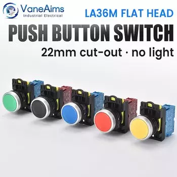 Кнопочный переключатель VaneAims LA36M 22 мм 10А