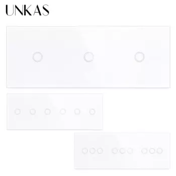 Кнопочный выключатель UNKAS, 3 / 6 / 9 клавиш, 228 мм, 300 Вт