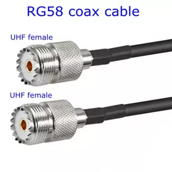 Коаксиальный кабель RG58 SL16 UHF мама к UHF мама разъем UHF SO239 2X двойной женский обжим для RG58 отрезок антенны нм 50 см/1 м/2 м/5 м
