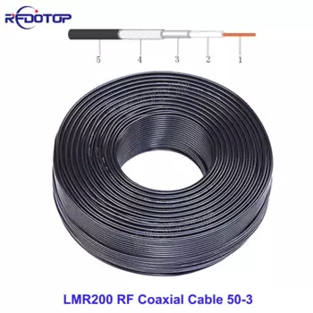 Коаксиальный радиочастотный кабель LMR200, высокое качество, низкие потери, 50 ом, 50-3 стандарта, коаксиальный кабель RF, соединительный провод, шнур 50 см ~ 200 м