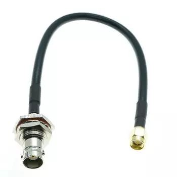Коаксиальный удлинитель RG58 с разъемом SMA «папа» на гнездо BNC, 50 Ом