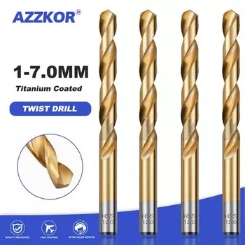 Спиральные сверла AZZKOR 1.0~7.0 мм, 10 шт.
