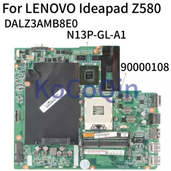 KoCoQin материнская плата для ноутбука LENOVO Ideapad Z580 Core SLJ8E материнская плата DALZ3AMB8E0 11S90000108ZZ 90000108 N13P-GL-A1