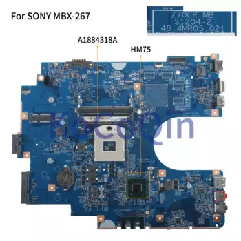 KoCoQin материнская плата для ноутбука SONY VAIO SVE171 SVE1711F1EW MBX-267 материнская плата A1884318A Z70CR MB S1204-2 48.4MR05.021 HM75