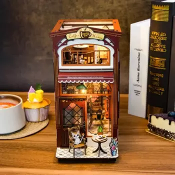 Кофейный домик Сборная модель игрушка DIY 3D Сборка деревянные аксессуары для дома изысканный