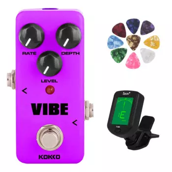 KOKKO FUV2 VIBE педаль эффектов для электрогитары аналоговый ручной клаксон педаль для электрогитары аналоговый эффект портативный мини-гитарный эффект