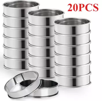 Кольца для кексов из нержавеющей стали NoEnName_Null 20 шт.