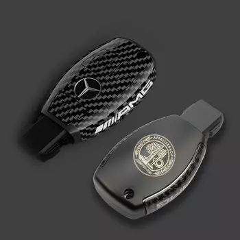 Кольца для ключей из углеродного волокна для автомобиля Mercedes Benz AMG A B C E Class GLS GLA GLC CLS CLA W204 W212 W176, чехол для ключей от автомобиля, брелок