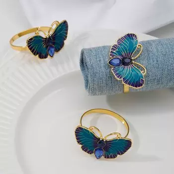 Кольца для салфеток SHSEJA, металлические, золотые/серебряные, набор из 6 штук