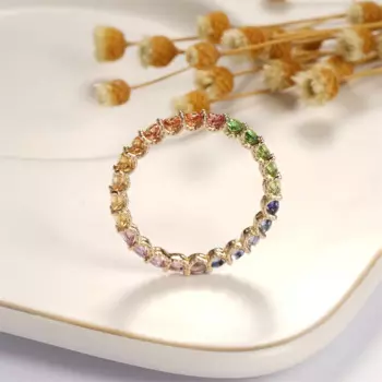 Кольца из желтого золота с сапфиром, 14 к