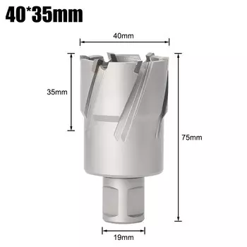 Кольцевая фреза TCT диаметром 12–60 мм x 35 мм со сварочным хвостовиком 3/4 дюйма, корончатое сверло из твердосплавного сплава 22*35 мм, кольцевая пила по металлу 60 x 35 мм