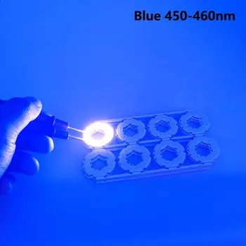 Кольцевой светодиодный светильник ALLCOB 2Вт 30мм белый/синий