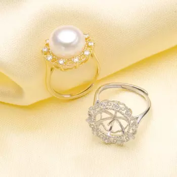 Кольцо-держатель из серебра 925 пробы, 10-13 мм, 3 шт./лот