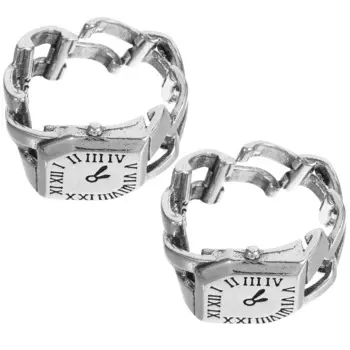 Кольцо для часов из 2 предметов, женское круглое кольцо на палец для девочек, модное серебряное дизайнерское женское кольцо Miss