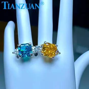 Кольцо из серебра 925 пробы с фианитом, 12 х12 мм