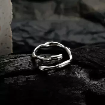 Кольцо из серебра 925 пробы с блестками