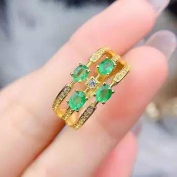 Кольцо из серебра 925 пробы с натуральным нефритом