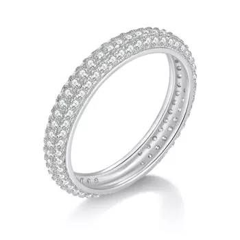 Кольцо из серебра 925 пробы с муассанитом, 18 к