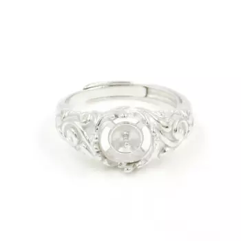 Кольцо из серебра 925 пробы с жемчужинами, размеры 6-9