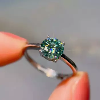 Кольцо из серебра 925 пробы с бриллиантами для пар