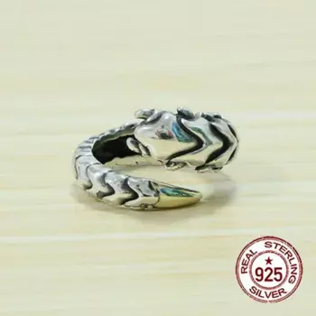 Кольцо из серебра 925 пробы в стиле панк, хип-хоп