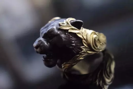 Кольцо из серебра пробы с изображением короля леса и тигра, винтажное нишевое кольцо ручной работы с оригинальным дизайном