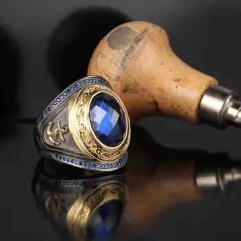 Кольцо из серебра с цирконием