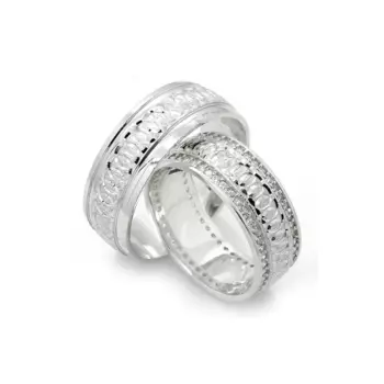 Кольцо обручальное из серебра 925 пробы для мужчин и женщин