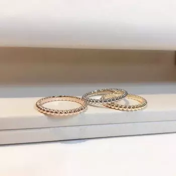 Кольцо с бусинами из стерлингового серебра, кольцо с бусинами, кольцо с шариком и хвостом, простое смешивание и сочетание, модное нишевое дизайнерское кольцо для пар в Инстаграме