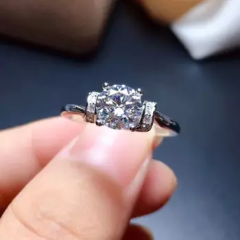Кольцо с муассанитом, сверкающее, супер красивое, новейший дизайн, женское серебряное кольцо с бриллиантами в простом стиле
