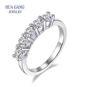 Кольцо с муассанитом женское, из серебра 925 пробы