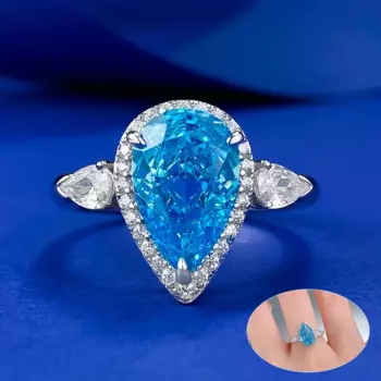 Кольцо женское из серебра 100% пробы, 7 х11 мм