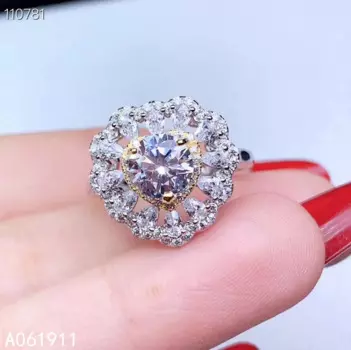 Кольцо женское из серебра 925 пробы, с бриллиантами