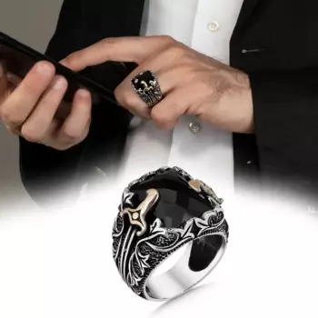 Кольцо женское овальное из серебра 925 пробы с мечом