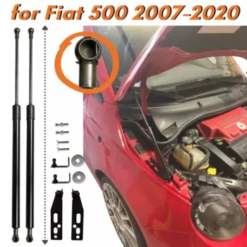 Кол-во (2) подъемник передней капота для Fiat 500 2007-2020, амортизатор, газовая пружина, стойка, гидравлический стержень, рычаг