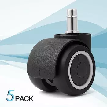 Колеса для офисных кресел NAIERDI, 5 шт., из мягкой резины