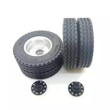 Колеса прицеп маленькие шины для взрослых для 1/14 Tamiya RC грузовик прицеп Scania 770S R470 R620 Benz Actros Volvo MAN LESU DIY