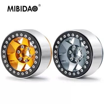 Колесный обод MIBIDAO 2,2 дюйма из алюминиевого сплава с Бусиной, ступица 25 мм для Axial Wraith 90048 RR10 1/10, детали для радиоуправляемых моделей автомобилей на гусеничном ходу