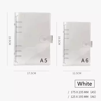 Коликий блокнот A5/A6 прозрачный 6-кольцевой
