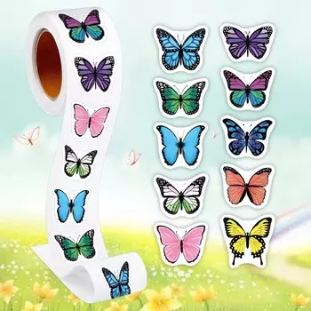 Коликий наклейки бумажные бабочка цветок 500 шт