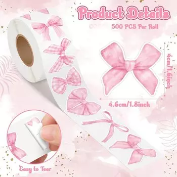 Коликий наклейки с бантиком