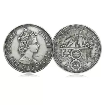 Коллекционная медная монета XMSJ Элизабет 50 очков 1965 года