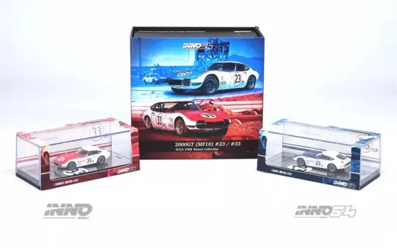 Коллекционная модель автомобиля INNO 1:64 2000GT #23 & #33 SCCA 1968