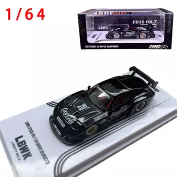 Коллекционная модель автомобиля из сплава 1/64, модель Mazda RX7, игрушечные автомобили для мальчиков, подарок LBWK RX7, оригинальная коробка