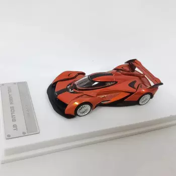 Коллекционная модель автомобиля LMLF 1/64 64 Solus GT V10, литой Дисплей из сплава, оранжевая тележка