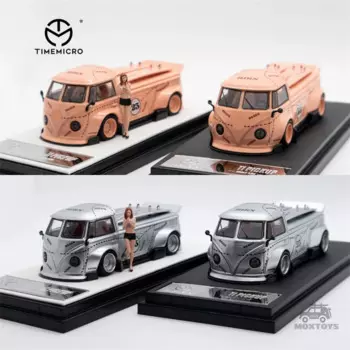 Коллекционная модель автомобиля TimeMicro 1:64 T1 PinkPig / Silver Pig