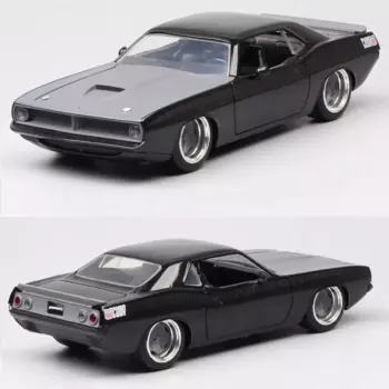 Коллекционная модель гоночного автомобиля Jada 1:24 1973 Plymouth Barracuda, винтажная модель из металлического пони J18